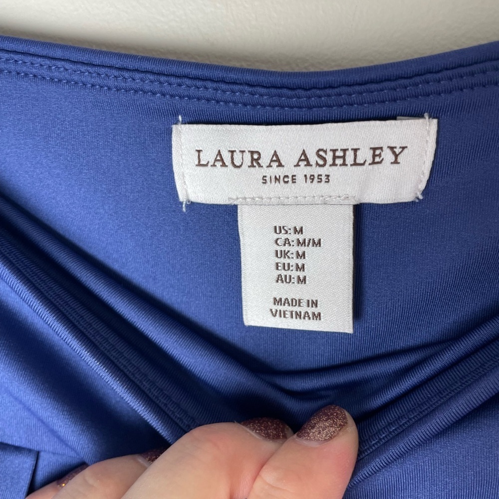 Laura Ashley Pleated Golf Tennis Skort Mini Skirt Women’s Medium Blue Pickleball - Picture 3 of 10